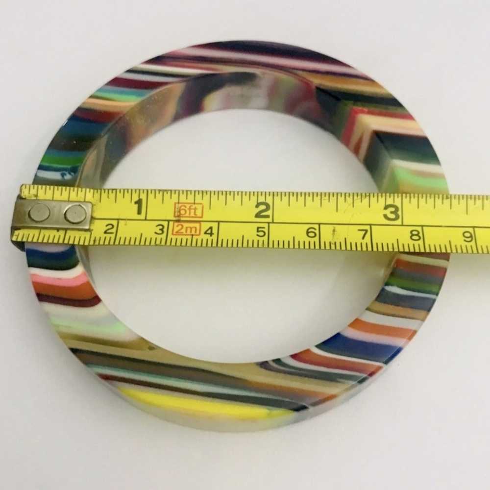 Vtg. SOBRAL Resin Bracelet Signed Brazil - Picture 5 of 7